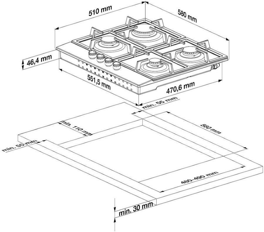 Газовая варочная поверхность Beko HILG 64225 S