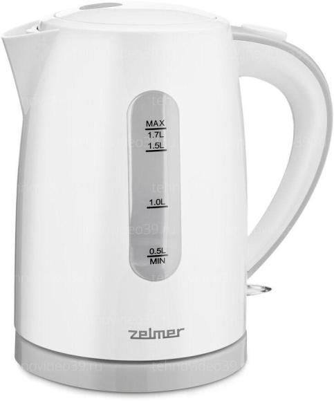 Электрический чайник Zelmer ZCK7616S, белый/серебристый купить по низкой цене в интернет-магазине ТехноВидео
