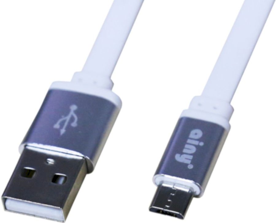 Кабель Ainy microUSB 1.0m белый (FA-047B) (FA-047AB)