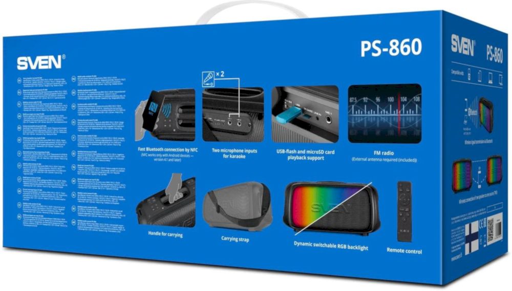 Беспроводная портативная колонка Sven PS-860 (SV-022518)