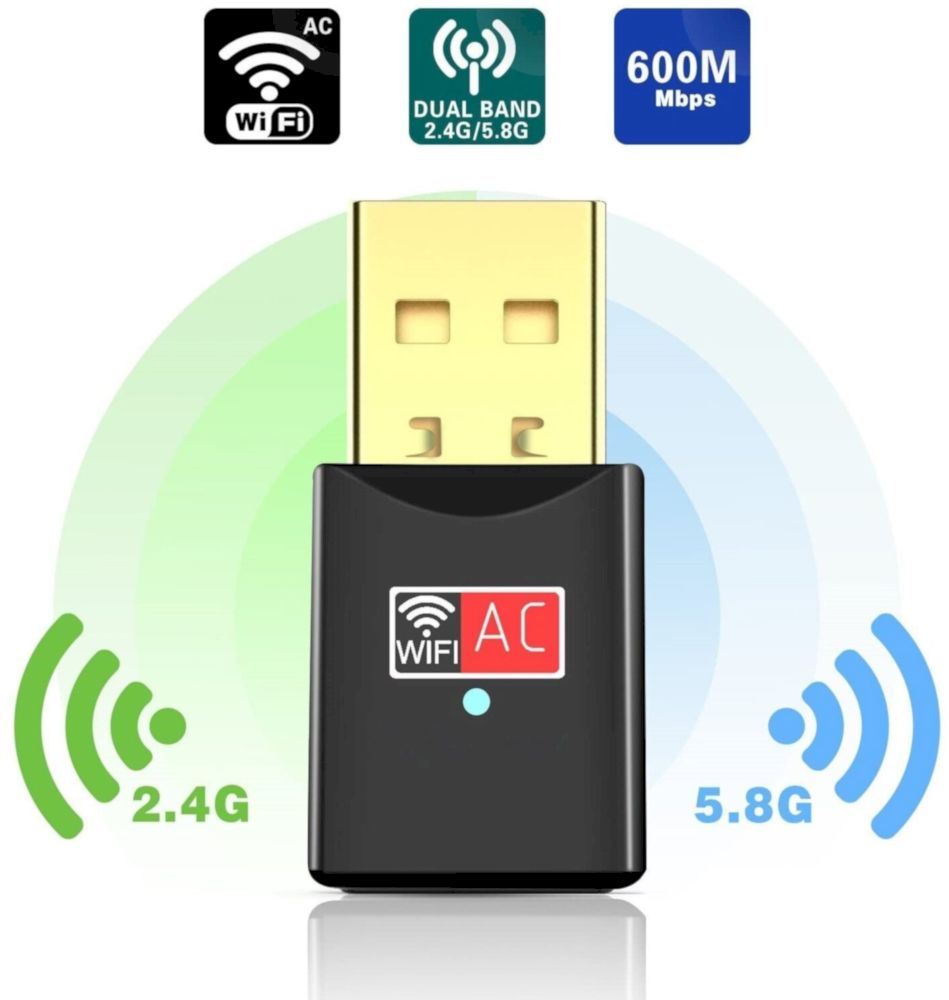 Беспроводной USB адаптер Ks-is KS-407 AC600 Двухдиапазонный Wi-Fi