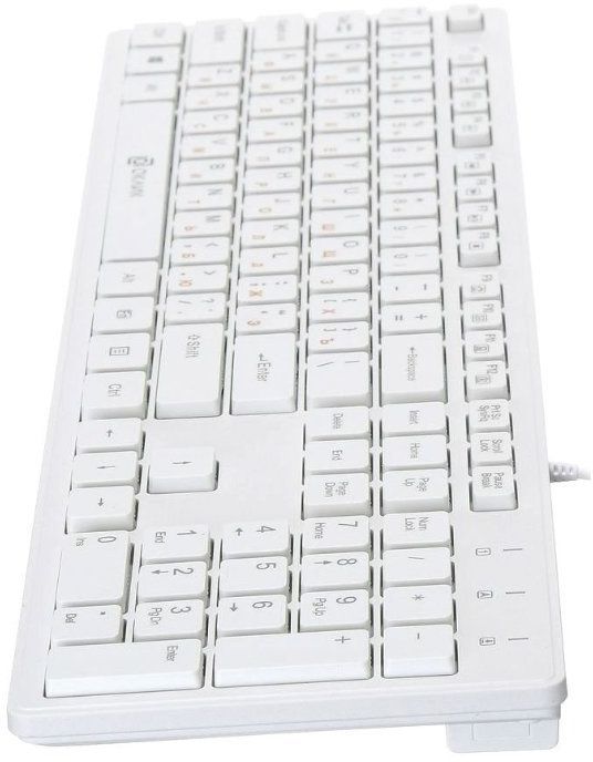 Клавиатура Оклик 500M белый USB slim
