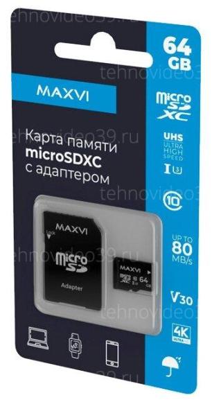 Micro Secure Digital 64GB Maxvi class 10, UHS-I (1), V10 (MSD64GBC10V10) купить по низкой цене в интернет-магазине ТехноВидео