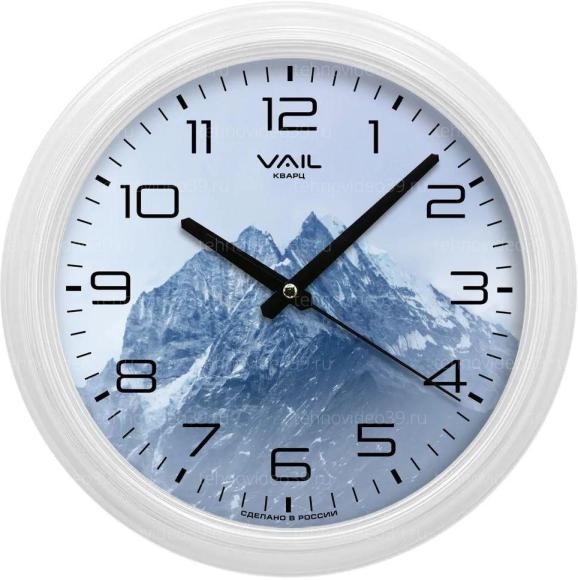 Часы настенные VAIL VL-C1505/3 круглые, серый купить по низкой цене в интернет-магазине ТехноВидео