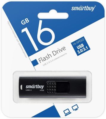 USB 3.0 Smartbuy 16GB Fashion Black (SB016GB3FSK)