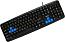 Клавиатура Dialog KM-025Ublack-blue USB, черная c голубыми игровыми клавишами