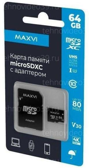 Micro Secure Digital 128GB Maxvi class 10, UHS-I (3), V30 (MSD128GBC10V30) купить по низкой цене в интернет-магазине ТехноВидео
