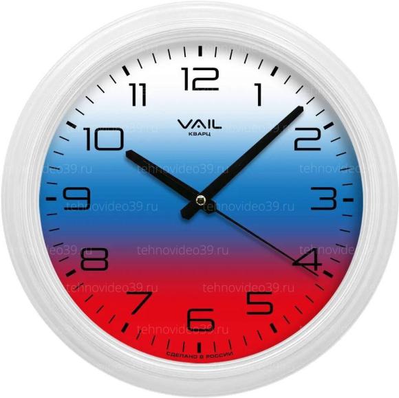 Часы настенные VAIL VL-C1702/1 круглые, белый купить по низкой цене в интернет-магазине ТехноВидео