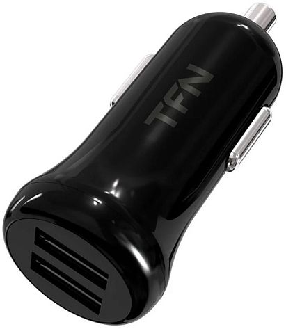 Автомобильное зарядное устройство TFN CC2U24ABK (2 USB/2.4A) черное