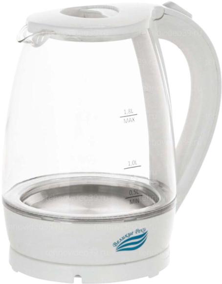 Электрический чайник Великие Реки Дон-1 стекло, белый купить по низкой цене в интернет-магазине ТехноВидео