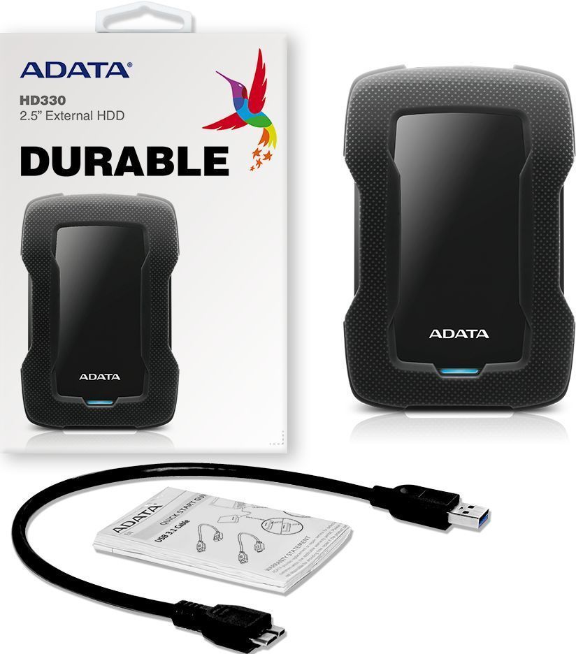 Жесткий диск внешний 2Tb 2.5" USB3.0 A-Data HD330 / black (AHD330-2TU31-CBK)