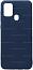 Чехол-накладка для Samsung Galaxy A21S, силикон/бархат, тёмно-синий