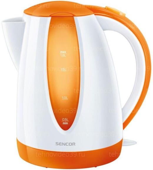 Электрический чайник Sencor SWK 1813 OR бело/оранжевый купить по низкой цене в интернет-магазине ТехноВидео