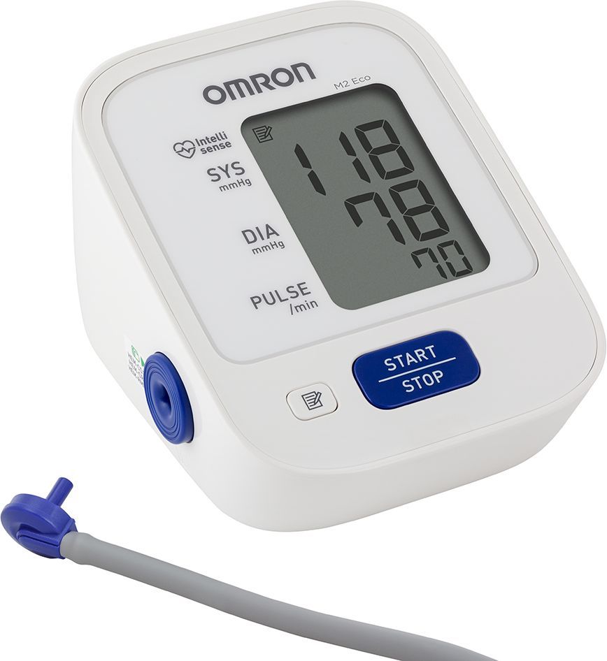 Измеритель артериального давления и частоты пульса автоматический Omron M2 Eco (ARU) с адаптером