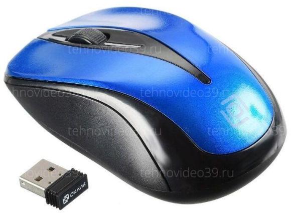 Мышь Оклик 675MW черный/синий оптическая (800dpi) беспроводная USB (2but) купить по низкой цене в интернет-магазине ТехноВидео