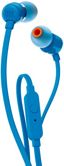 Наушники с микрофоном JBL T110 Blue (JBLT110BLU)