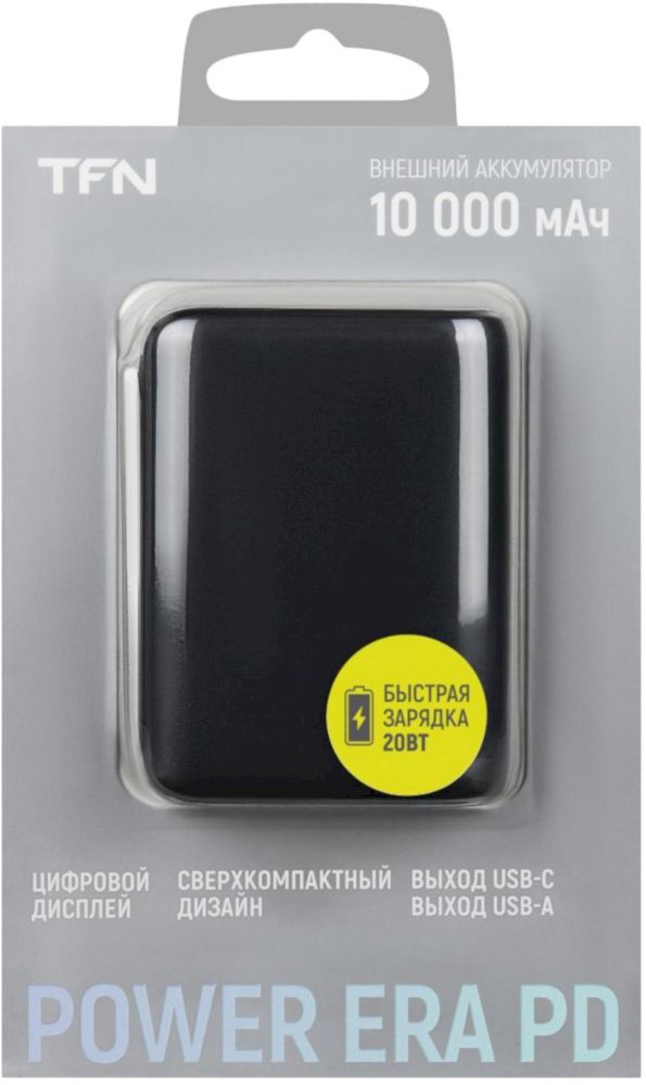 Внешний аккумулятор TFN Power Era 10 PD черный 10000mAh PB-253-BK