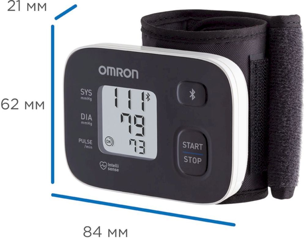 Измеритель артериального давления, частоты пульса автоматический Omron RS2 Intelli IT (HEM-6161T-RU)