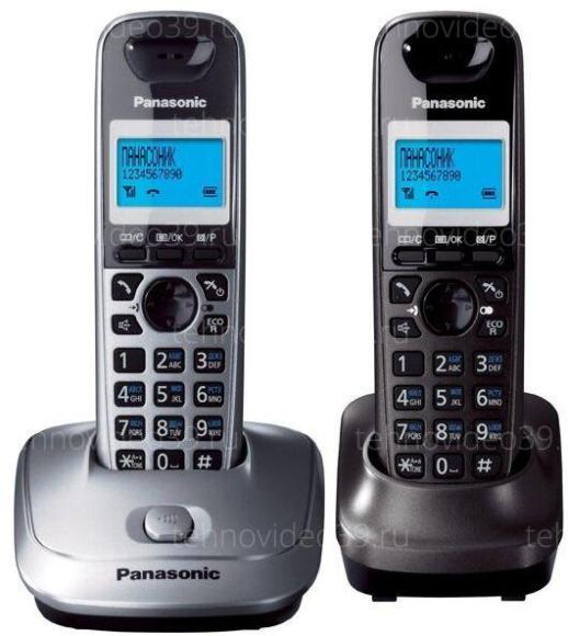 Телефон Panasonic KX-TG2512RU1 2 трубки серый металлик/темно-серый металлик купить по низкой цене в интернет-магазине ТехноВидео