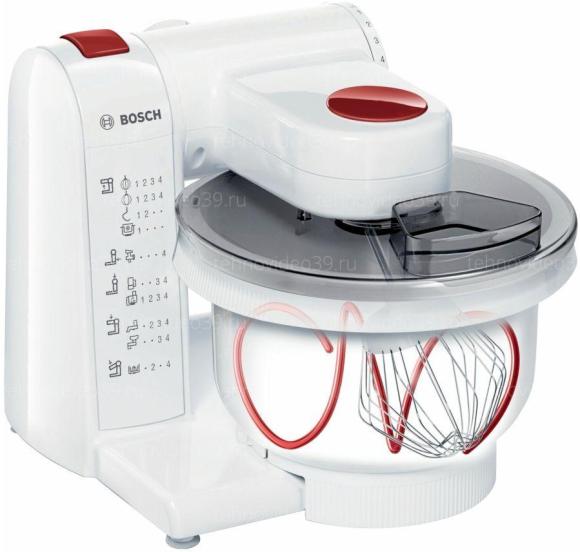 Кухонный комбайн Bosch MUMP1000 белый/красный купить по низкой цене в интернет-магазине ТехноВидео