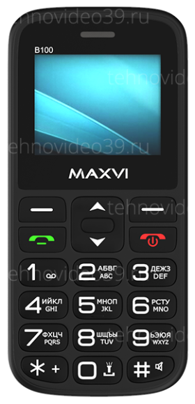 ТЕЛЕФОН МОБИЛЬНЫЙ Maxvi B100 black купить по низкой цене в интернет-магазине ТехноВидео