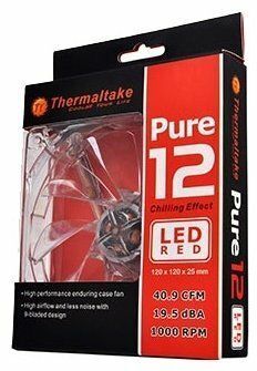 Кулер Thermaltake для корпуса Pure 12 LED Red (CL-F019-PL12REA)