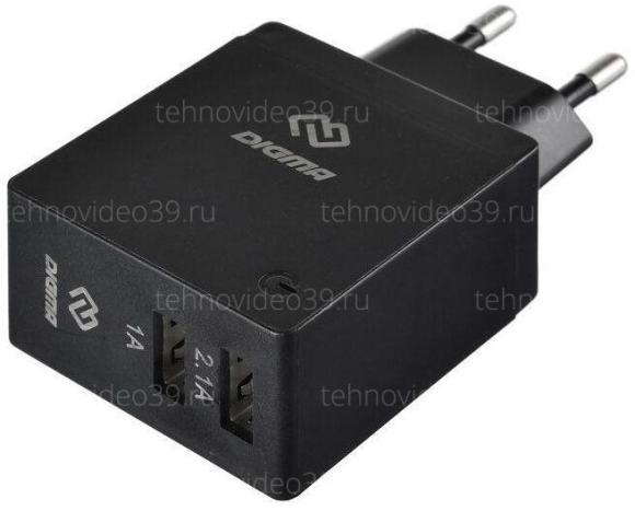 Зарядное устройство Digma DGWC-2U-3A-BK 2.1A +1A Black купить по низкой цене в интернет-магазине ТехноВидео